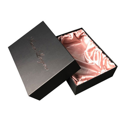 Custom Logo Printing Top And Bottom Small Satin Packaging Box Paper Satin Lined Gift Boxes For Lingerie